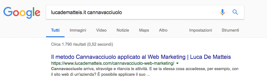 Ricerca dentro un sito