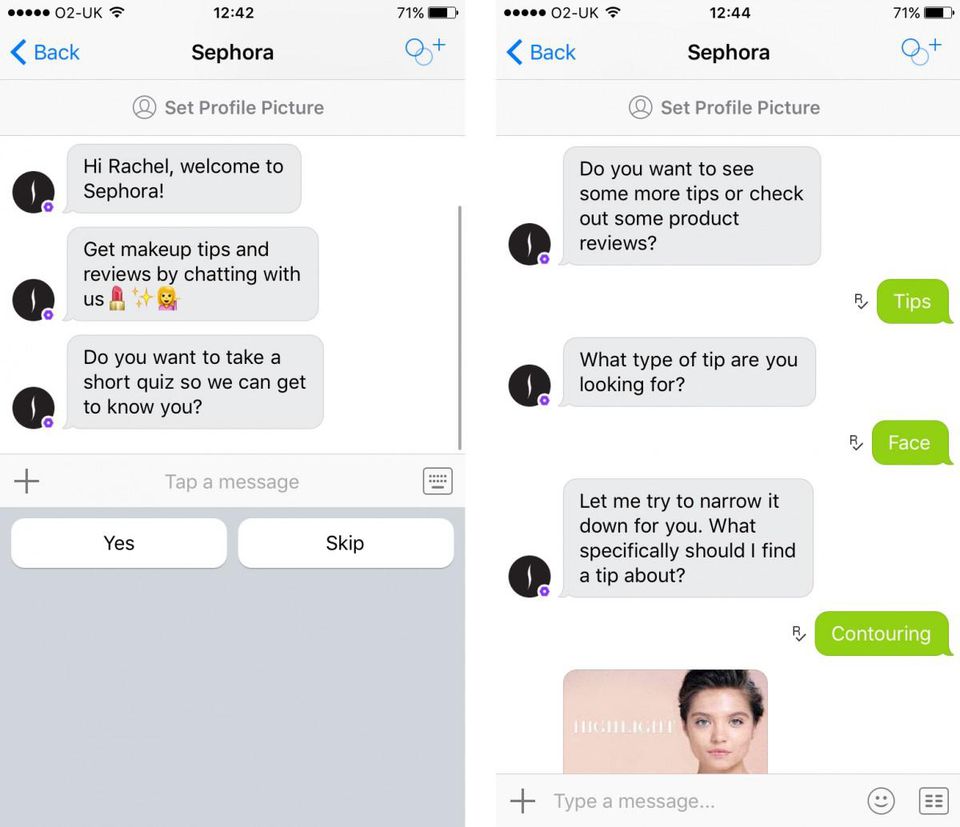 Chatbot Sephora
