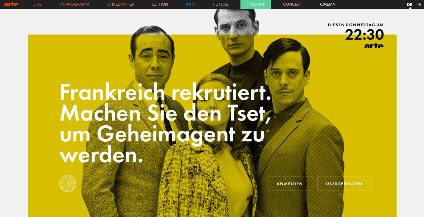 Sito web giallo