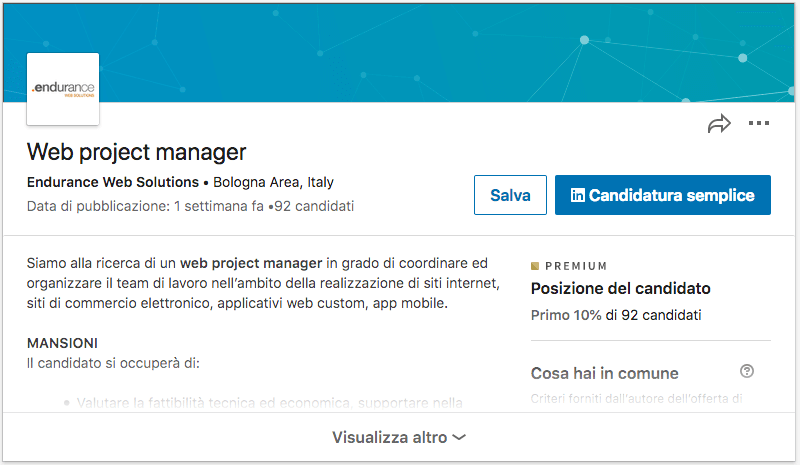 candidatura linkedin