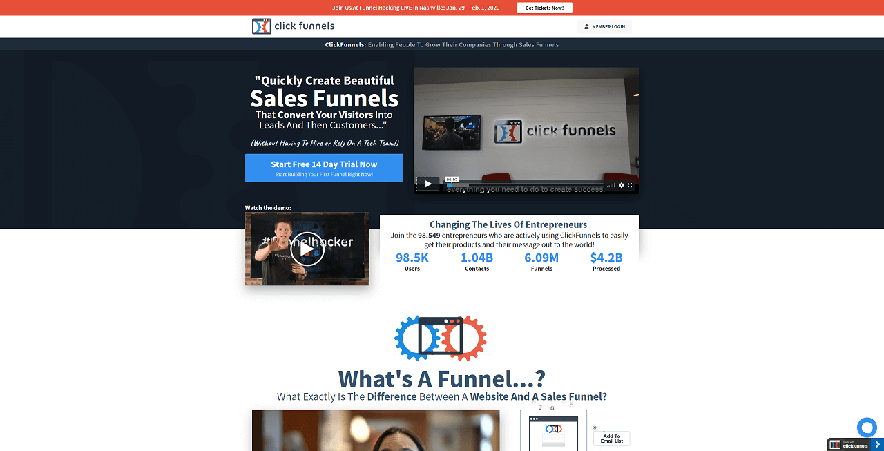 landing page clickfunnels