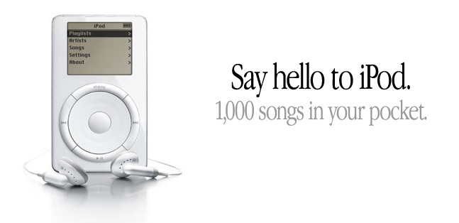 copywriting ipod pubblicità