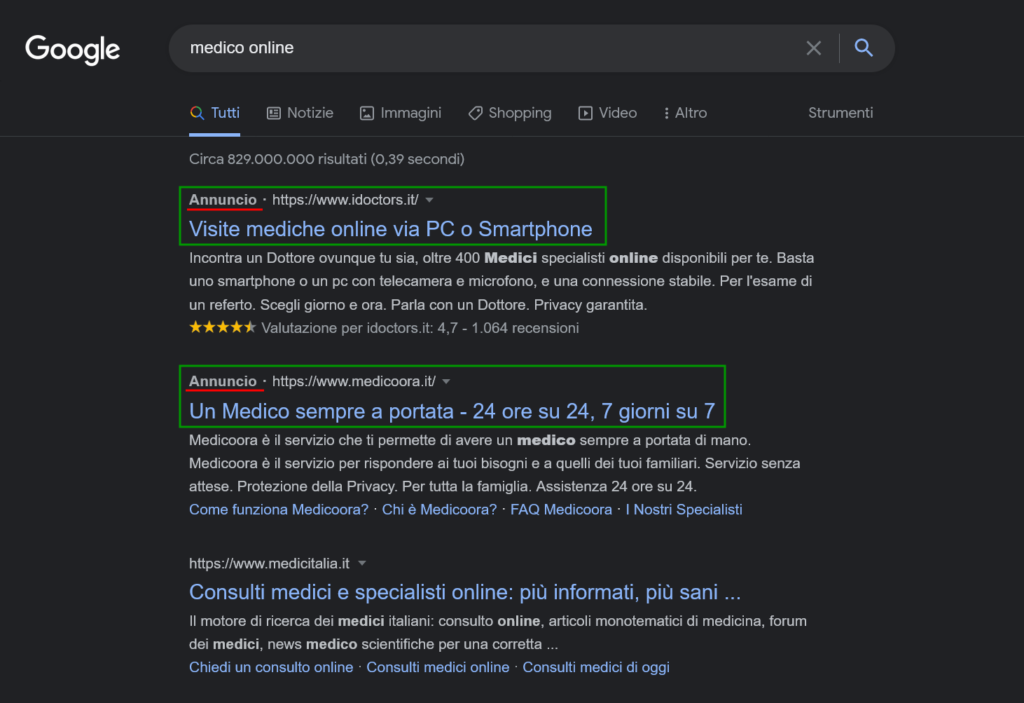 campagna ricerca google