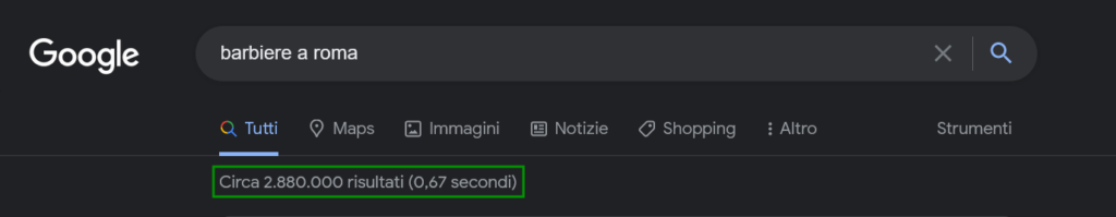 ricerca pubblicità su Google