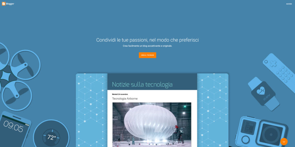 blogger.com creazione sito web gratis