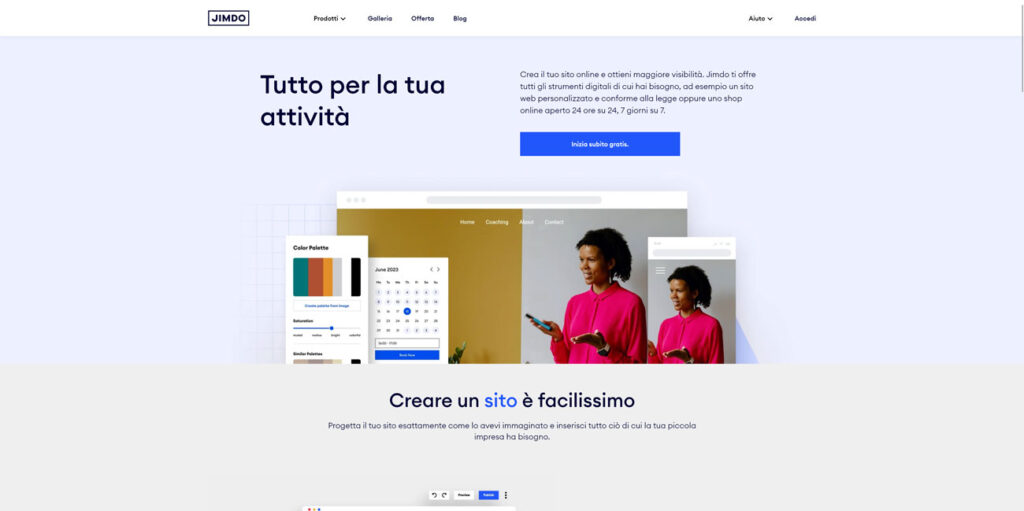 jimdo siti web gratis