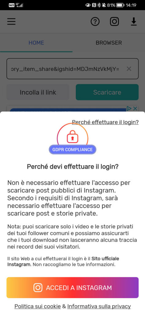 login instagram