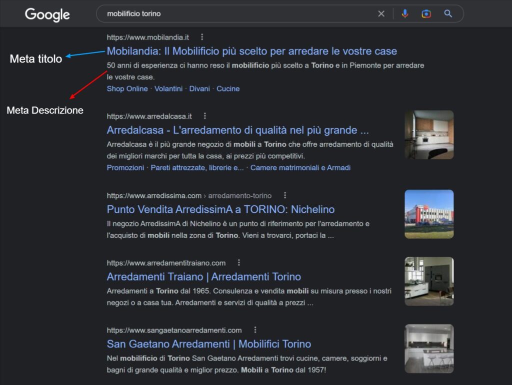ottimizzare sito web SERP