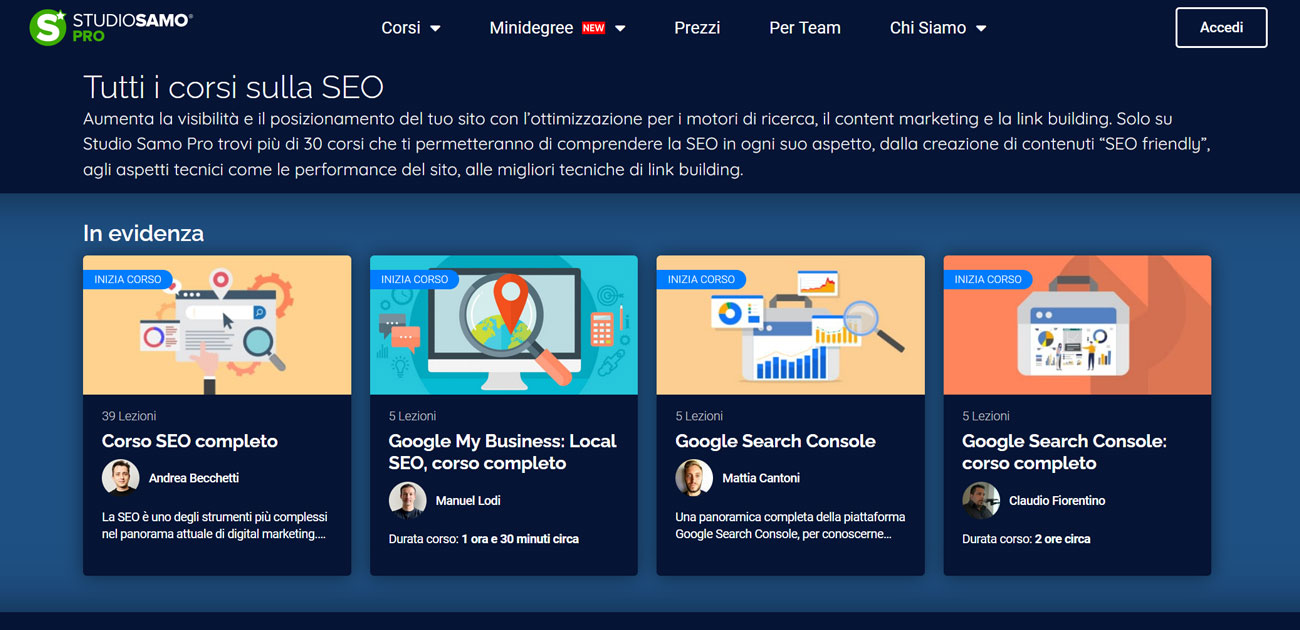 studio samo academy seo