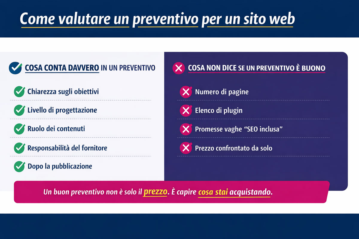 valutare preventivo sito